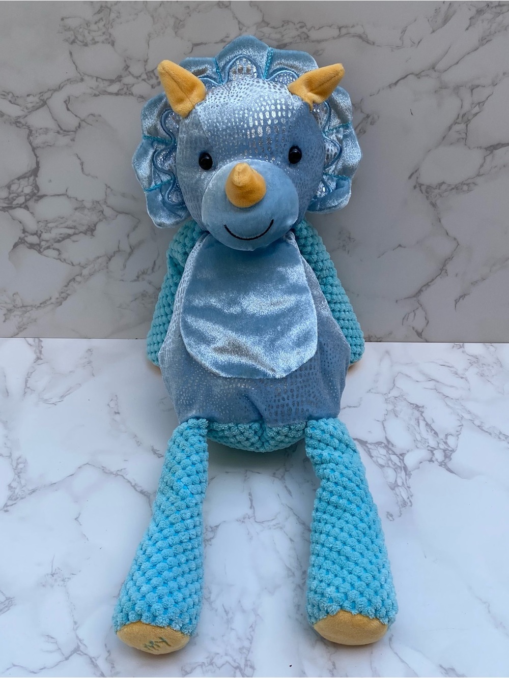 Scentsy Buddy Terra Triceratops Dinosaur Plush Blue Plush Dino No Scent Pack